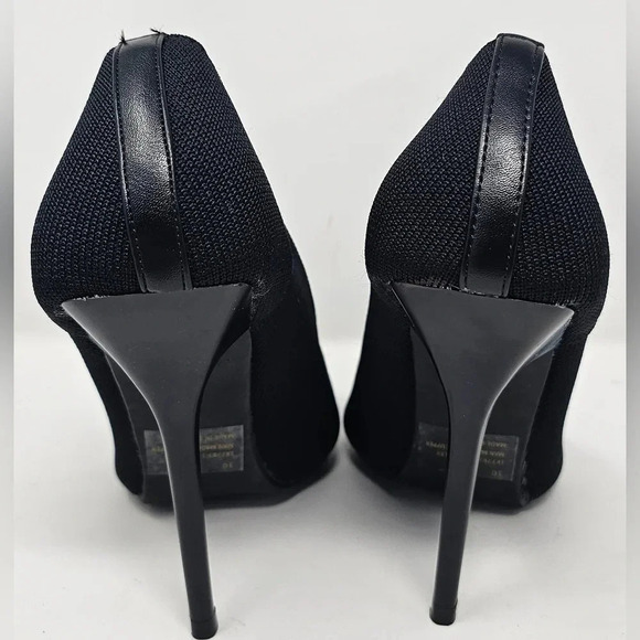 Fasion Nova Bentley Knit Fabric Stilletos Size 10 Black - Picture 5 of 11